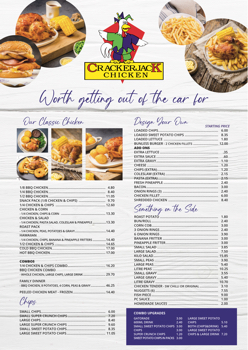 Crackerjack Chicken Menu