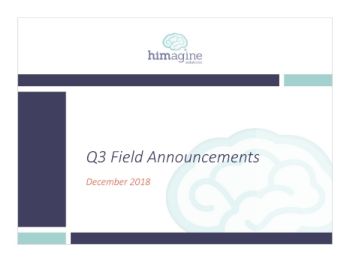 Q3 Field Announcements Presentation