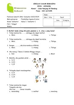 Soal  PAS PAK-BP Kls 1_Sem 1_Des 2023 ok