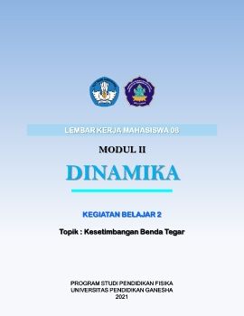 LKM 08 Kesetimbangan Benda Tegar