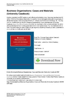 Business Organizations: Cases and Materials (University Casebook)James Cox, Melvin Eisenberg