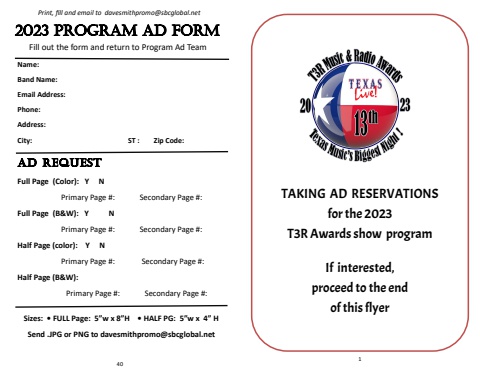 T3R 2023 Program sample 40BB page Program Book