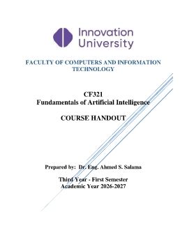 CF321 - Fundamentals of Artificial Intelligence