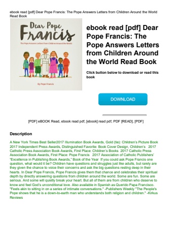 ebook read [pdf] dear pope francis the pope answers letters from children around the world read book