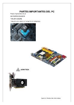 partes importantes del pc 4ro infor