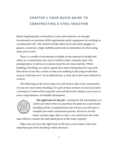 4. Frame your home with steel. Sample and step by step guide