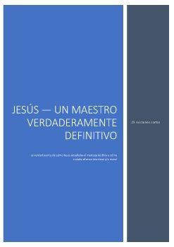 JESÚS — UN MAESTRO VERDADERAMENTE DEFINITIVO