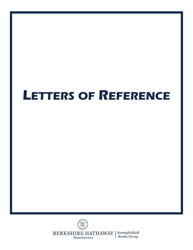 Letters of Reference