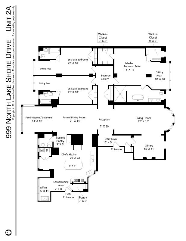 Floorplan 999 Lake Shore Drive #2A