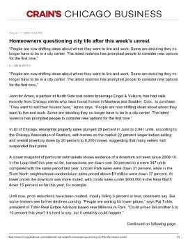 Chicago homeowners question staying in city after unrest 8.11.20