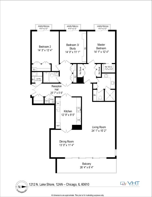 Floor Plan for 1212 N LSD 12AN