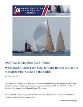2026 Race to Mackinac Race Update 7.12.26