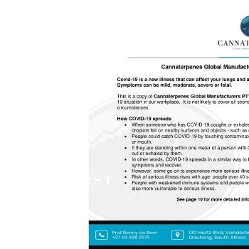 Cannaterpenes Risk Assesment