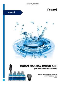 UJIAN MAKMAL UNTUK AIR