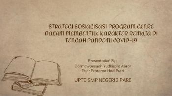 STRATEGI SOSIALISASI PROGRAM GENRE DALAM MEMBENTUK KARAKTER REMAJA DI TENGAH PANDEMI COVID-19