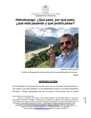 Hidroituango cronica de una falla anunciada