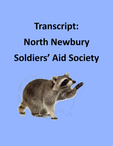 Transcript of the North Newbury Soldiers' Aid Society