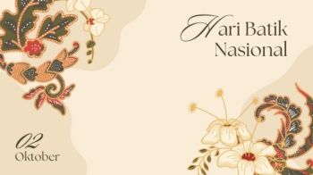 Cokelat Hijau Hari Batik Nasional Zoom Background
