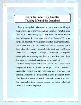MEDIA PEMBELAJARAN FLIPBOOK MATERI FUNGSI DAN PROSES KERJA TIK