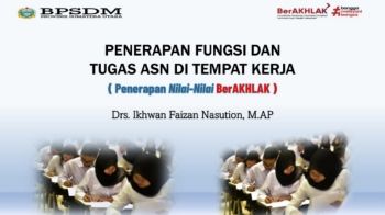 IMPLEMENTASI NILAI-NILAI ASN BerAKHLAK