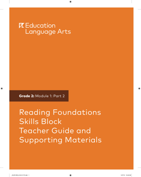 EL Grade 2 Skills Block - Module 1: Part 2