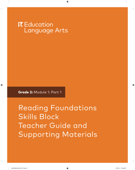 EL Grade 2 Skills Block - Module 1: Part 1