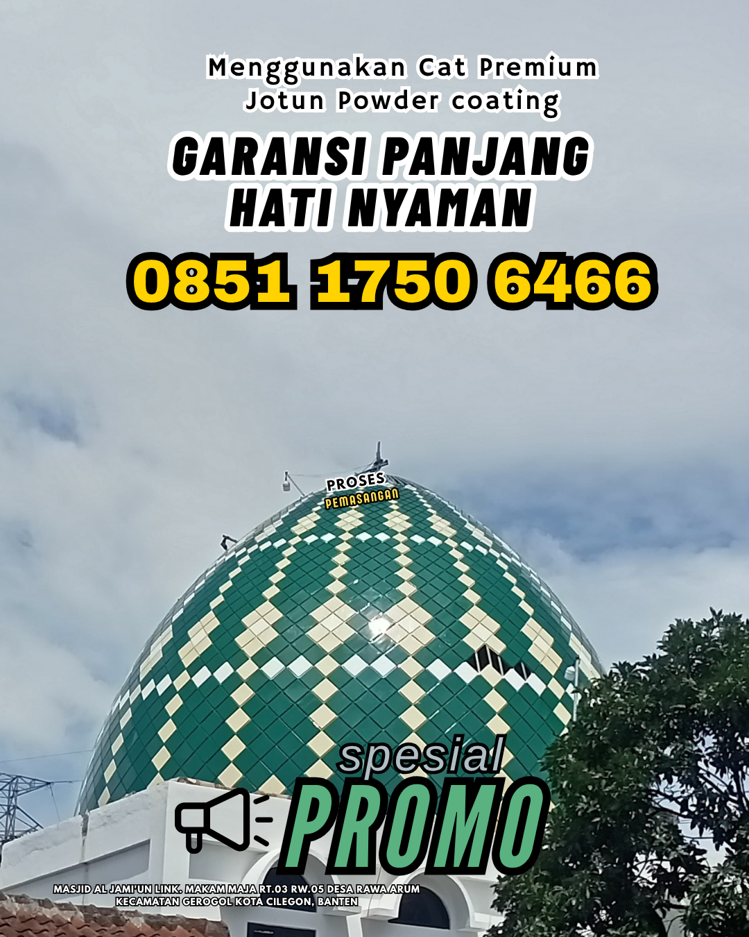 Kubah Masjid untuk Mushola - Lunang, Pesisir Selatan
