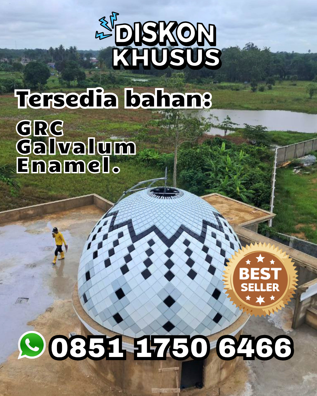 Kubah Masjid untuk Pondok Pesantren - Lampung Barat, Lampung