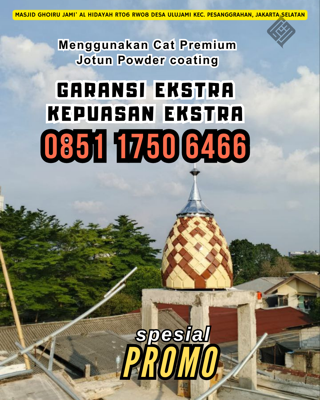 Kubah Masjid Terbaik, Pilihan Tepat Jamaah melayani daerah Conggeang, WA: 0851 1750 6466