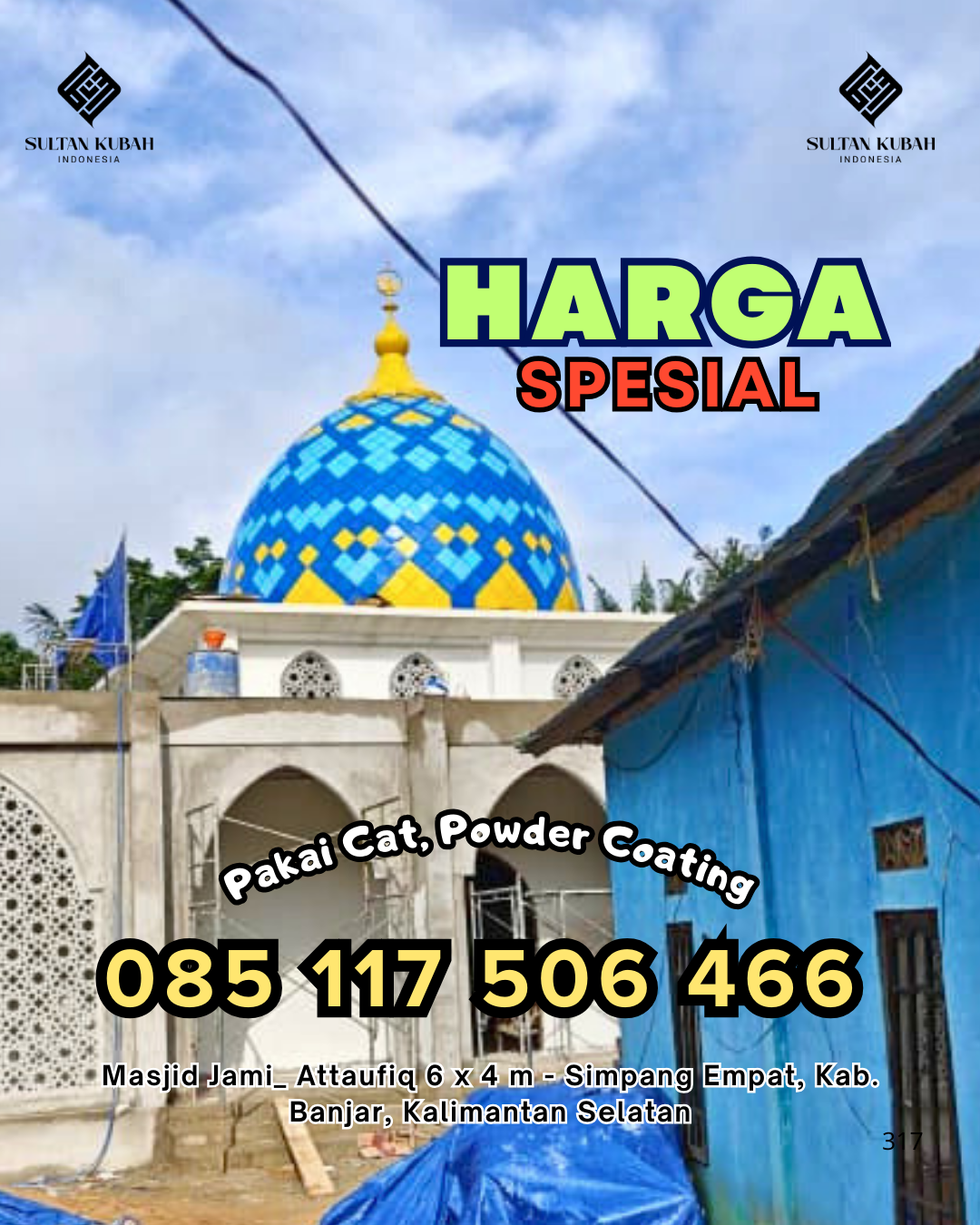Konsultan Pembuatan Kubah, di Bulango Selatan. WA. 085 117 506 466