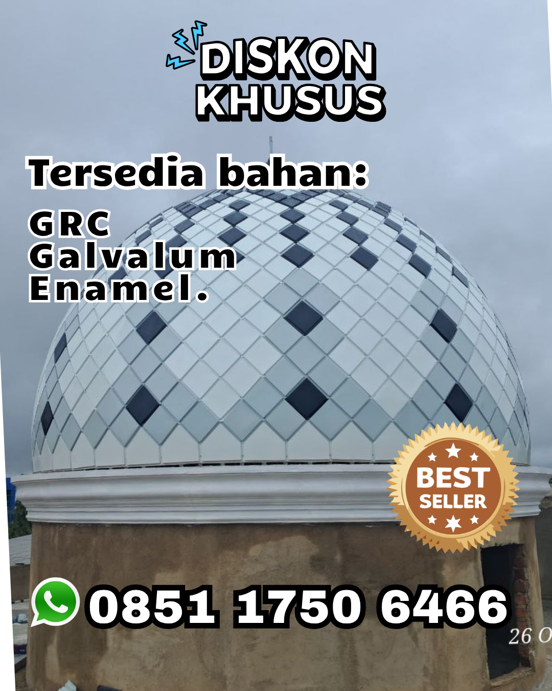 Kubah Masjid untuk Masjid Raya - Pesisir Barat, Lampung