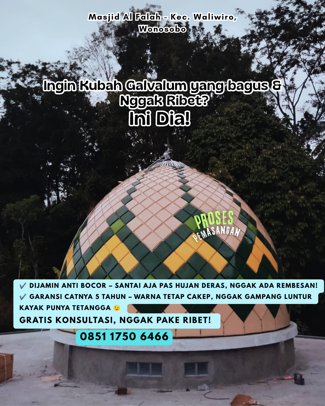 Kubah Masjid Langsung Pabrik - Kota Lubuklinggau, Sumsel