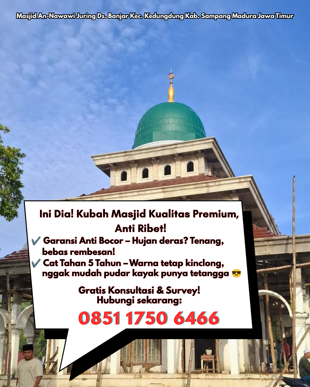 Kubah Masjid Desain Modern - Penajam Paser Utara, Kalsel