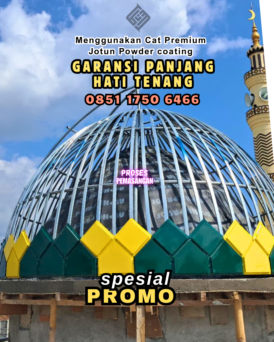 Kubah Masjid Modern melayani daerah Cisarua, WA: 0851 1750 6466