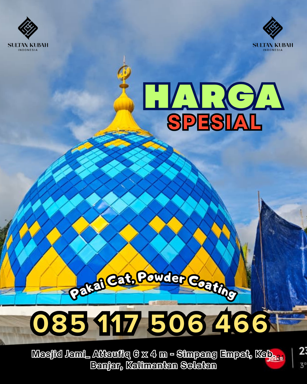 Konsultan Pembuatan Kubah Moderen, di Bulango Timur. WA. 085 117 506 466