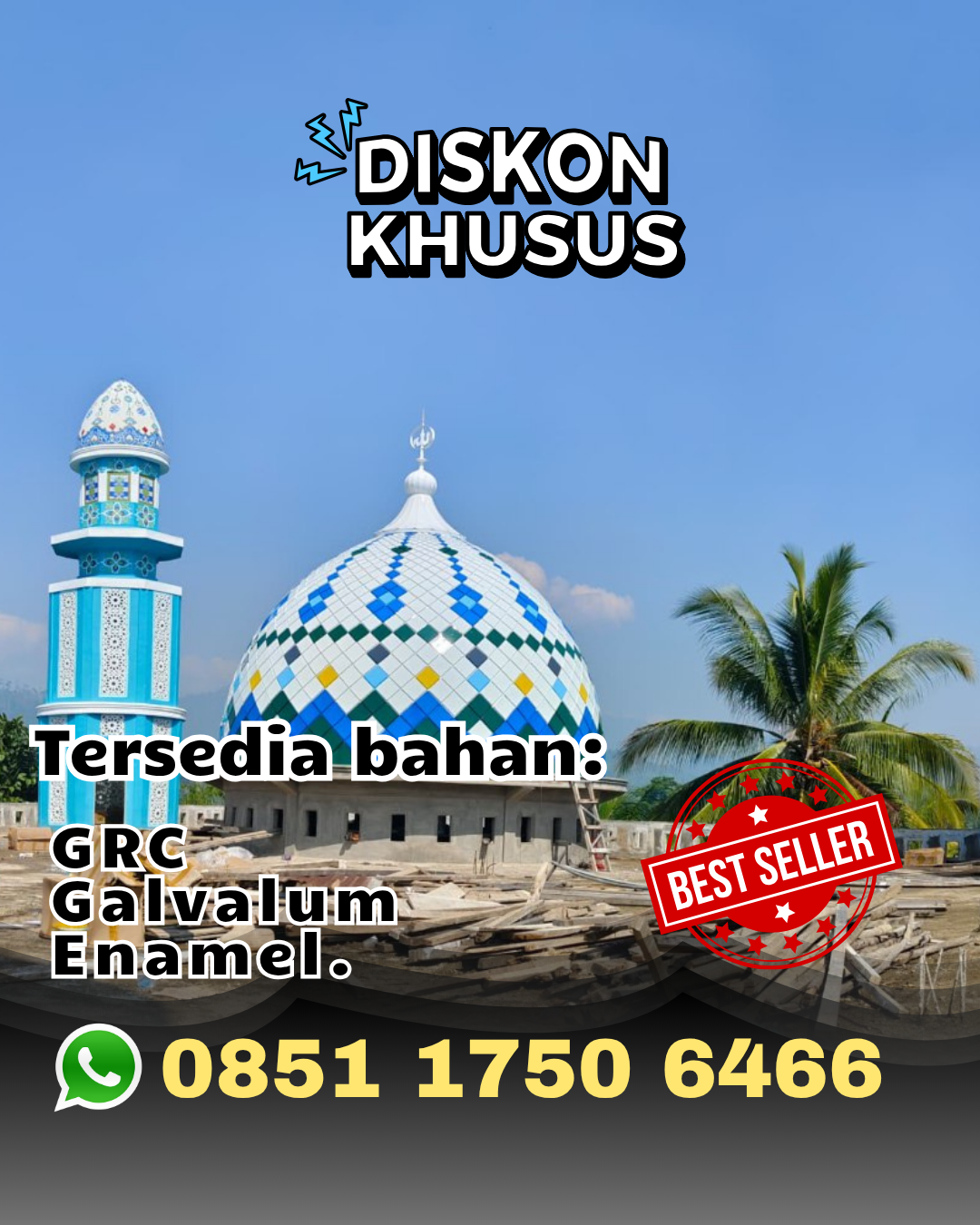 Pesan Kubah Masjid Langsung dari Pabrik - Marikit, Katingan
