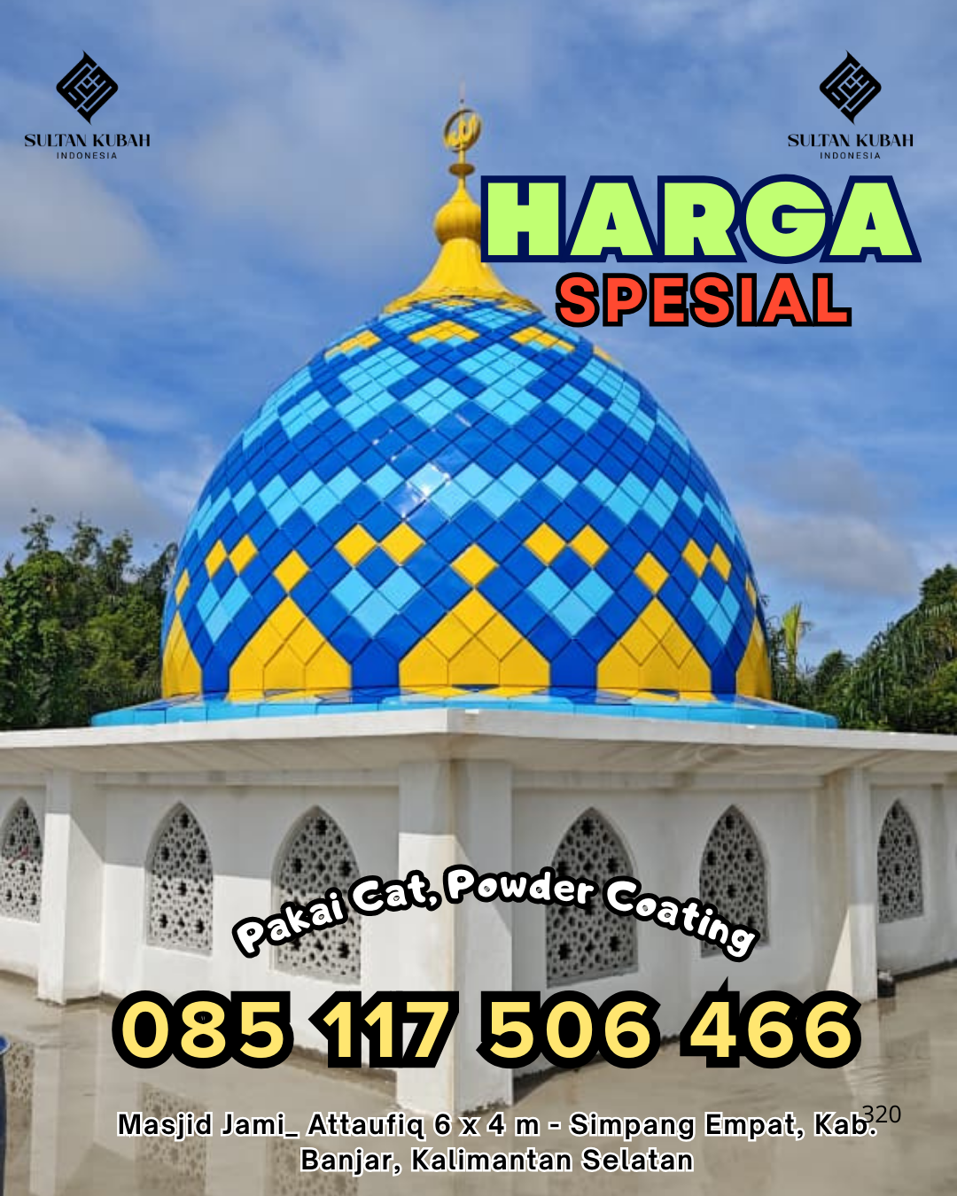 Konsultan Pembuatan Kubah Desain Modern, di Bulango Utara. WA. 085 117 506 466