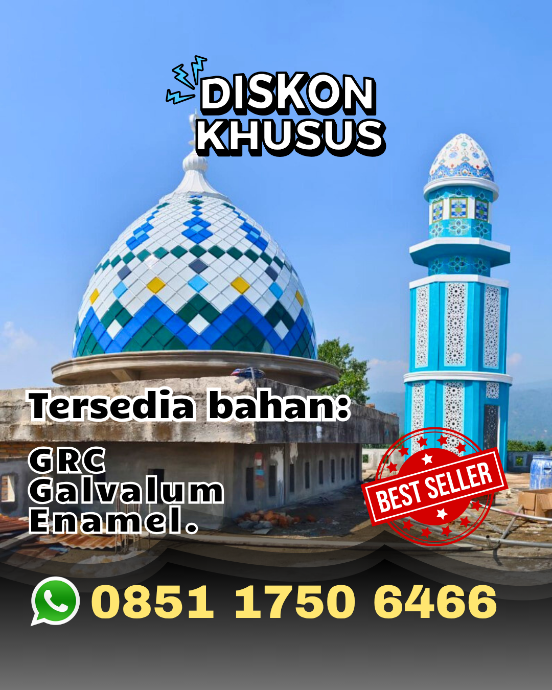 Kubah Masjid Desain Modern - Kota Baubau, Sulawesi Tenggara