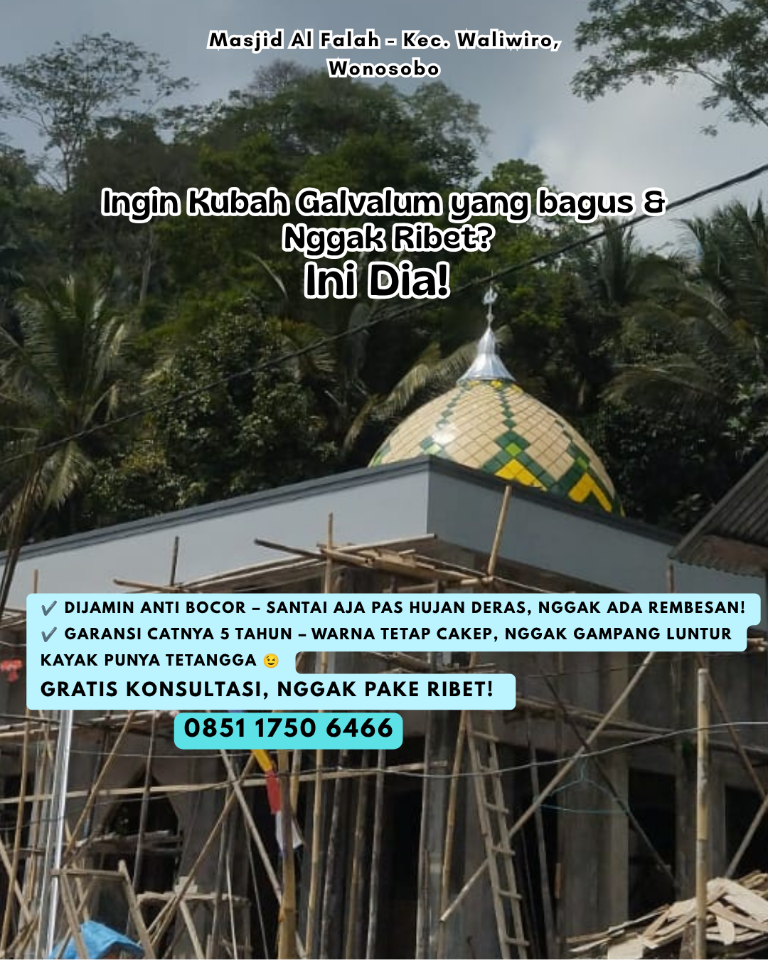 Kubah Masjid untuk Masjid Raya - Cempaga Hulu, Kotawaringin Timur