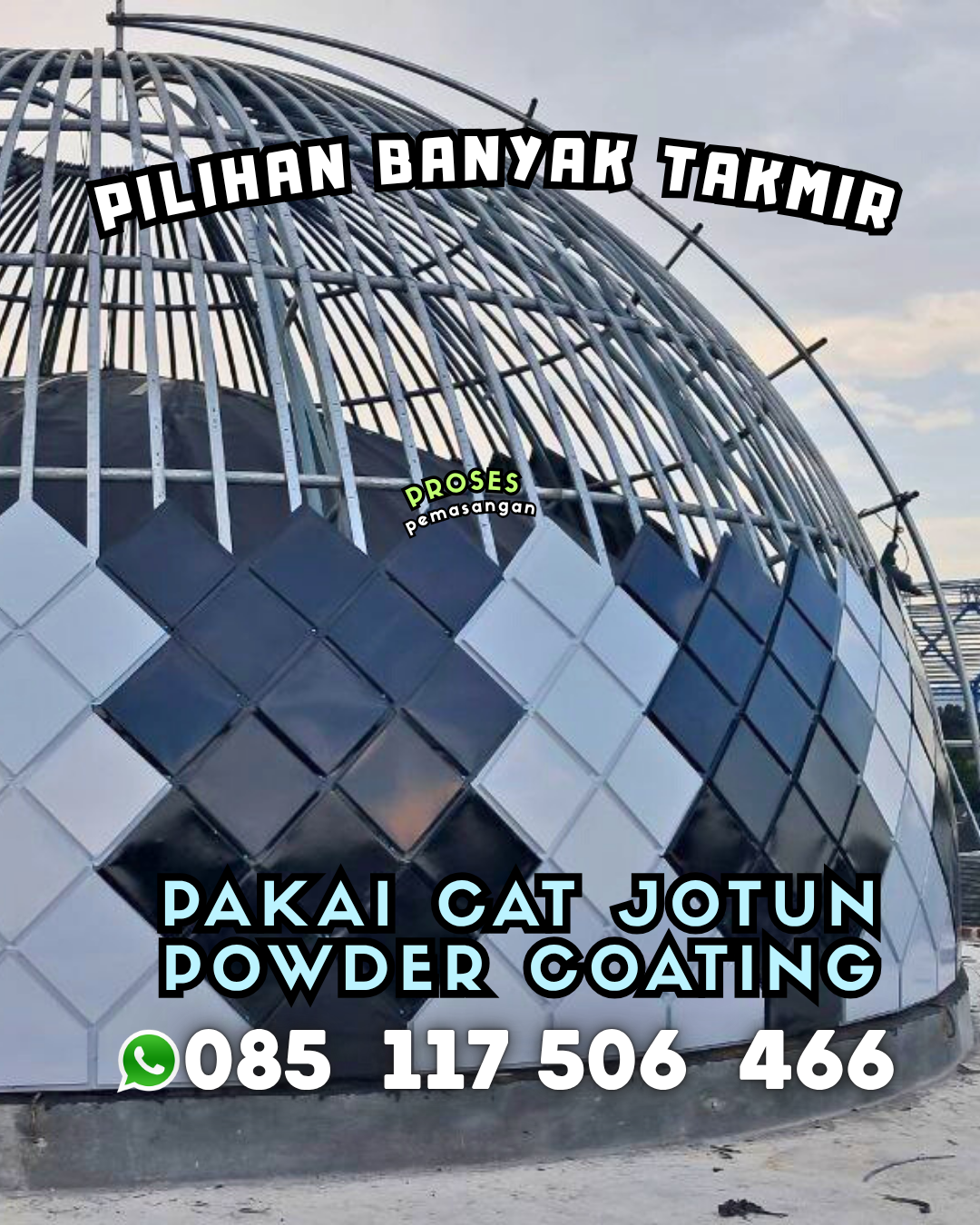 Kubah Masjid Desain Modern - Kota Besi, Kotawaringin Timur
