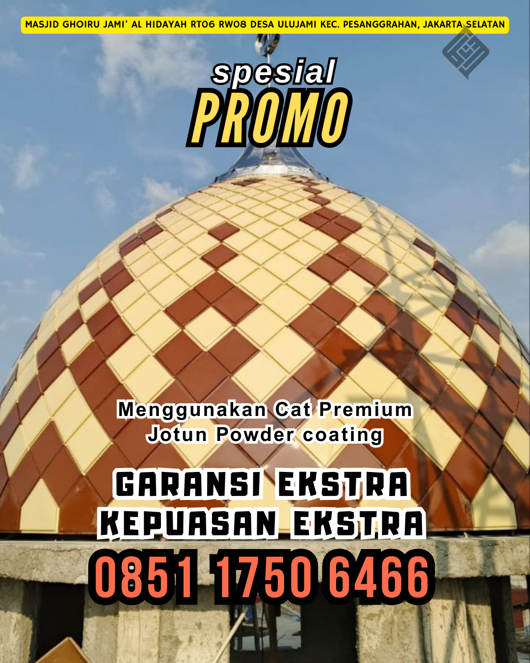 Ready!! Kubah Berkualitas. melayani daerah Tanjungsuria, WA: 0851 1750 6466