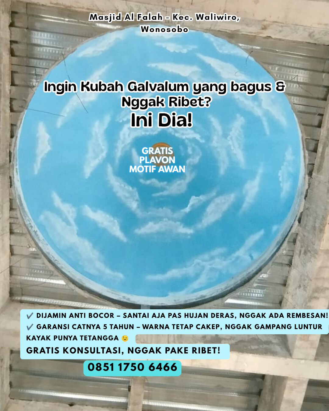 Kubah Masjid untuk Pondok Pesantren - Parenggean, Kotawaringin Timur