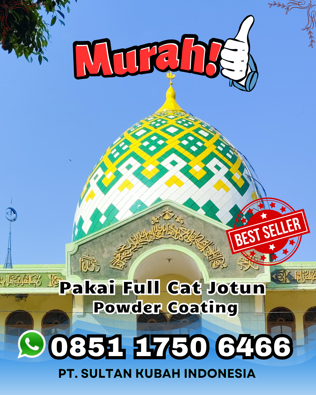 Kubah Masjid Desain Modern - Cineam, Tasikmalaya