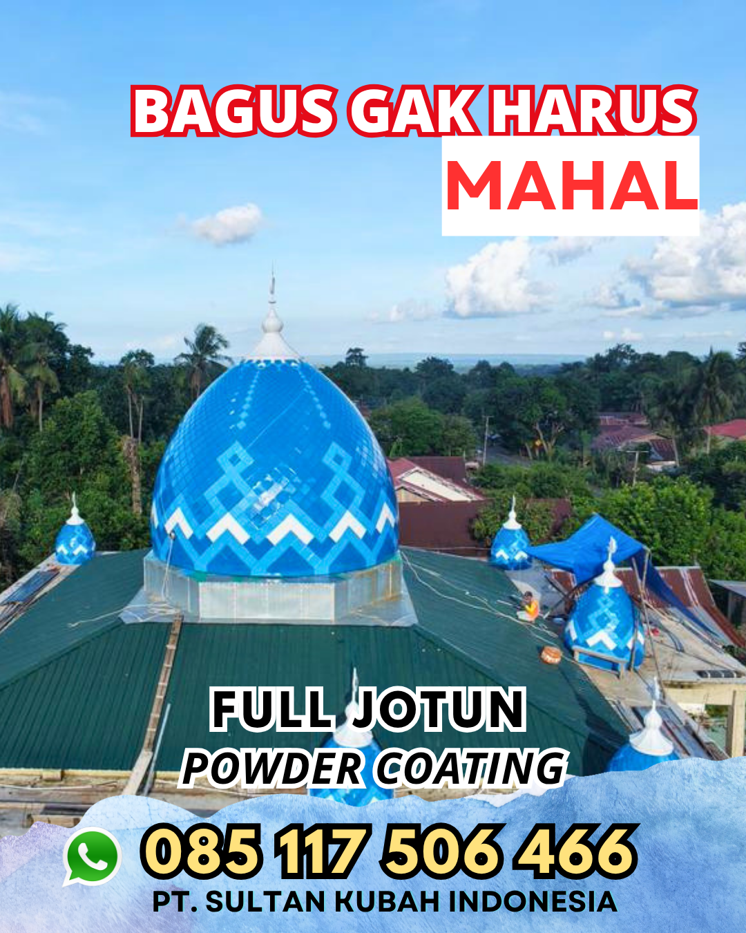 Kubah Masjid Desain Modern - Sendang Agung, Lampung Tengah