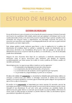 Proyectos productivos Estudio de Mercado