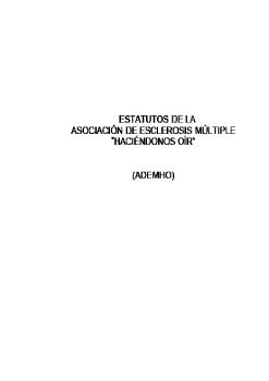 Borrador ESTATUTOS ADEMHO constitucion asoiciacion mayo 2022