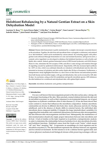 Holobiont Rebalancing by a Natural Gentian Extract on a Skin Dehydration Model 2024
