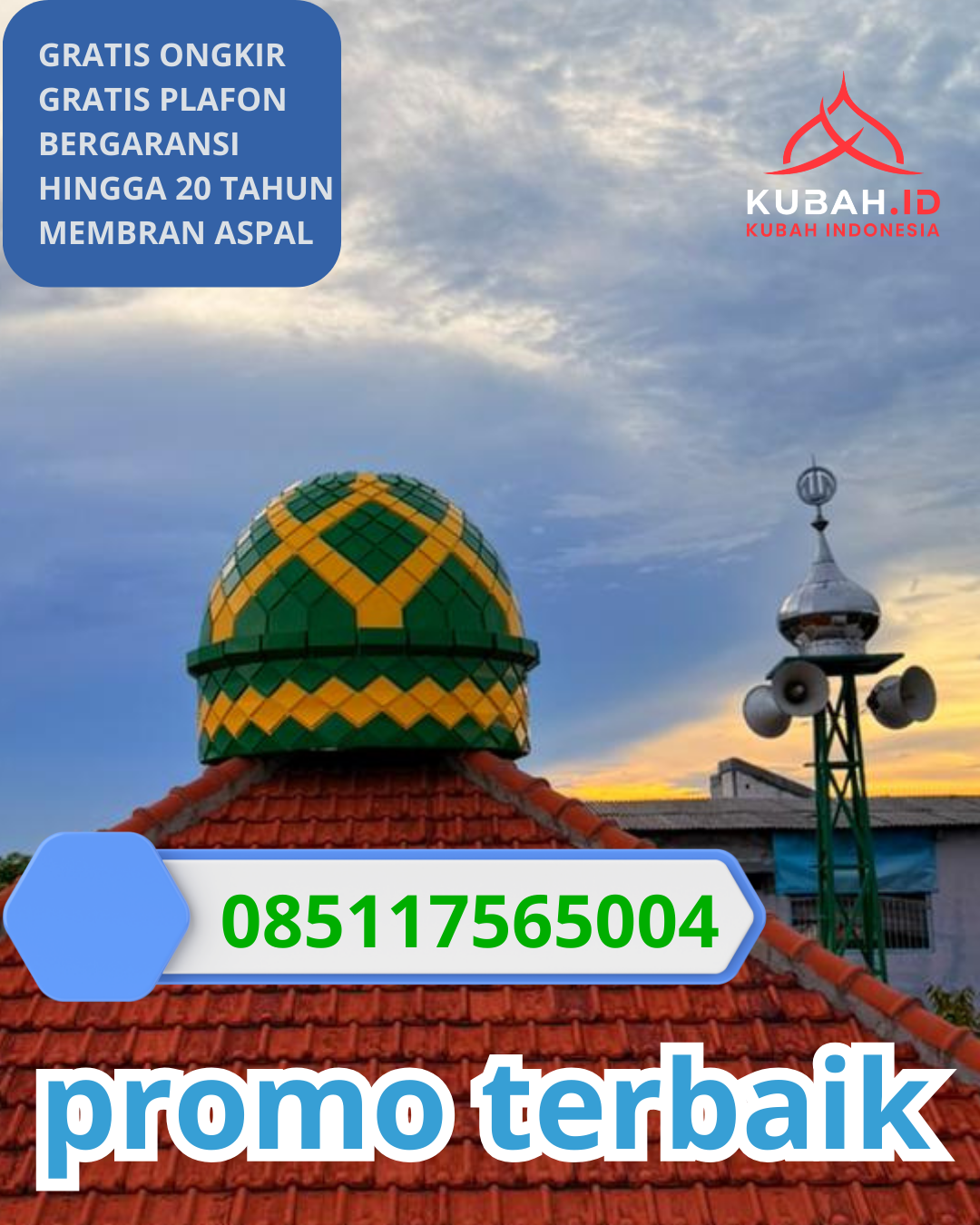 JUAL KUBAH MASJID GALVALUME TAHAN LAMA DI KEC. KRUKS, KAB. PROBOLINGGO, JAWA TIMUR (WA: 085117565004)
