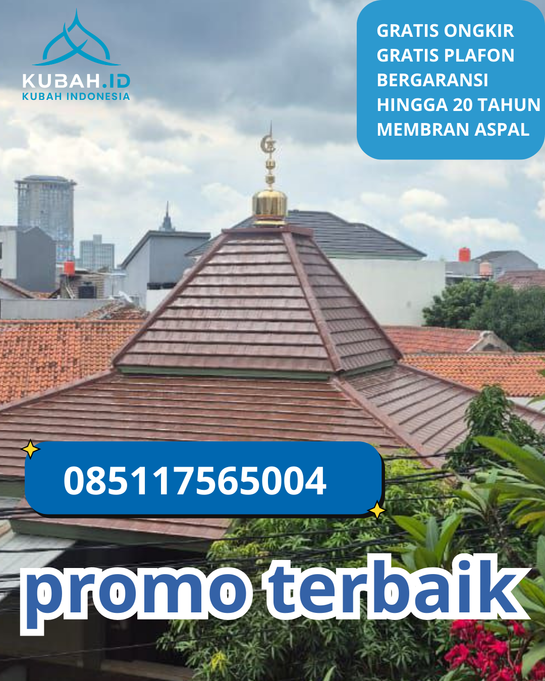 KUBAH MASJID GALVALUME HARGA TERJANGKAU DI KEC. GENDING, KAB. PROBOLINGGO, JAWA TIMUR (WA: 085117565004)
