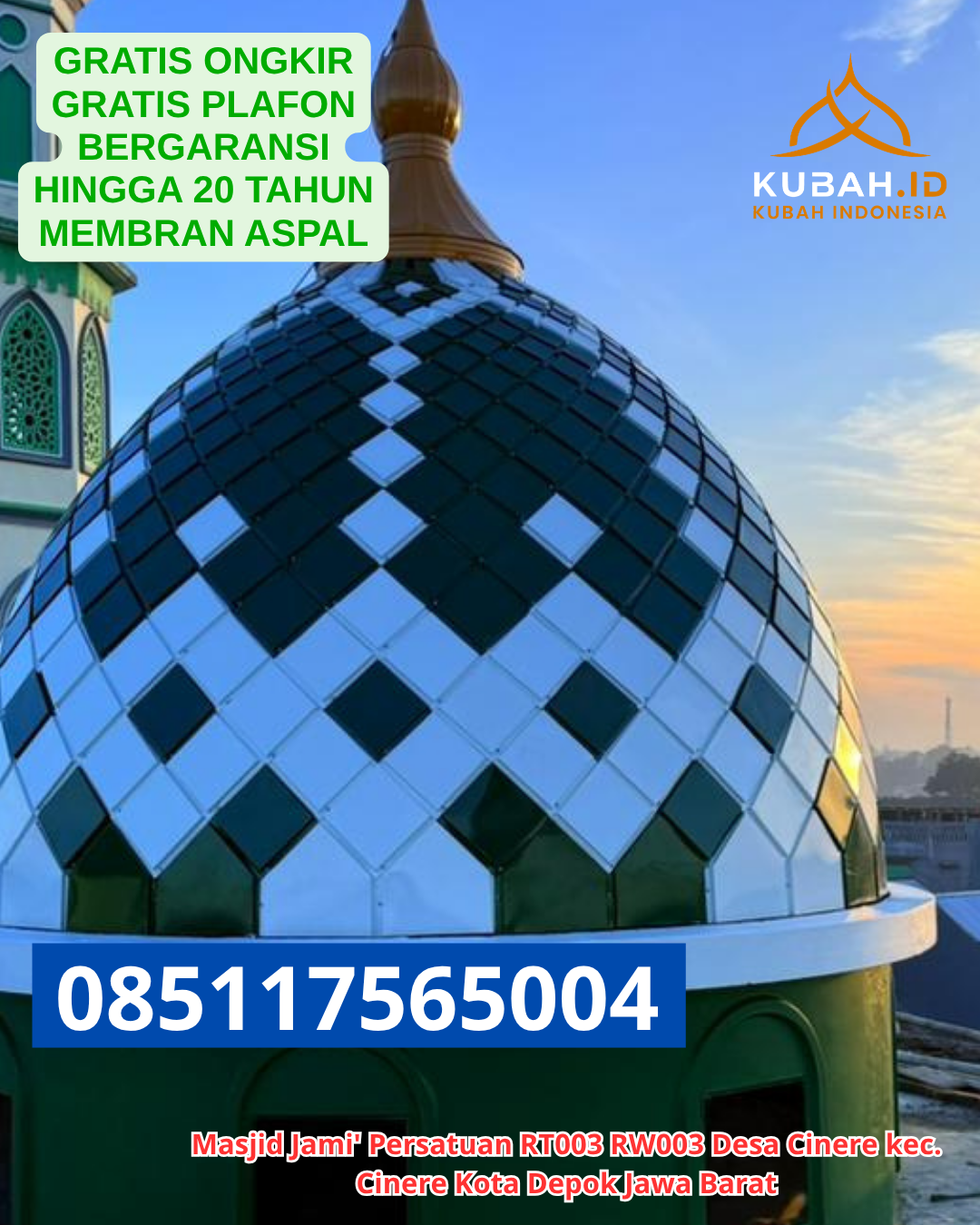 KUBAH GALVALUME KUAT ANTI KARAT KEC. MARIKIT KAB. KATINGAN KALIMANTAN TENGAH WA 085117565004